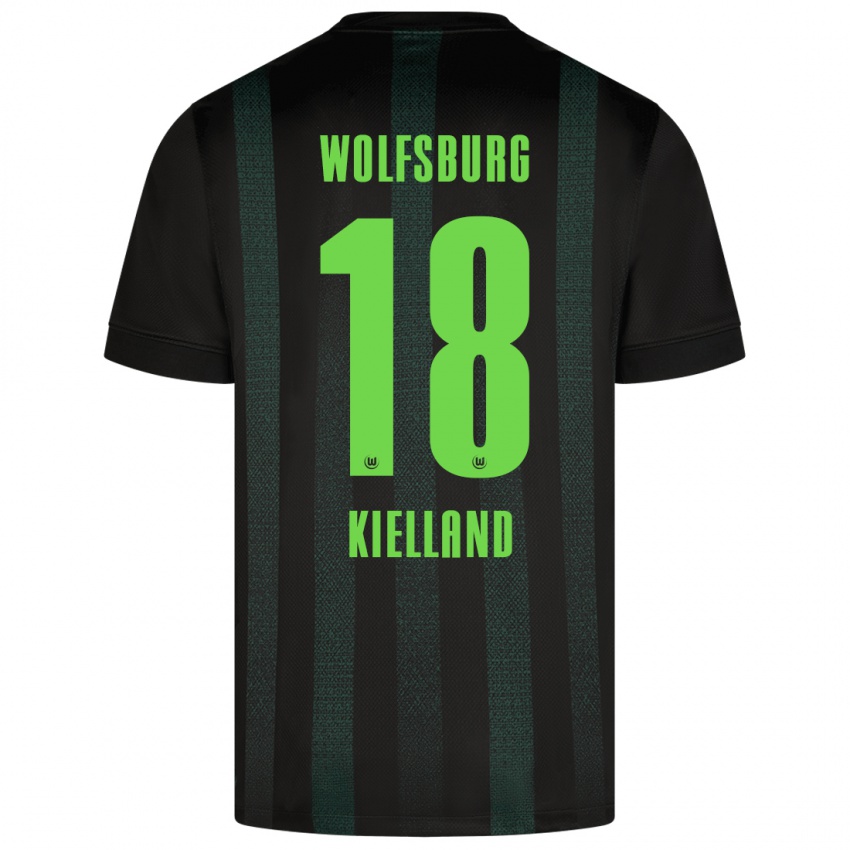 Hombre Camiseta Justine Kielland #18 Verde Oscuro 2ª Equipación 2024/25 La Camisa Perú