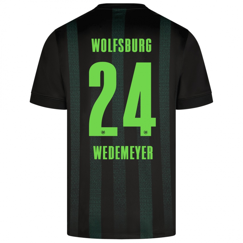 Hombre Camiseta Joelle Wedemeyer #24 Verde Oscuro 2ª Equipación 2024/25 La Camisa Perú