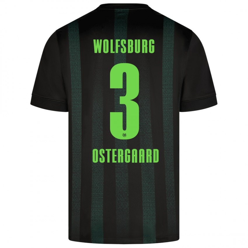 Hombre Camiseta Christian Östergaard #3 Verde Oscuro 2ª Equipación 2024/25 La Camisa Perú