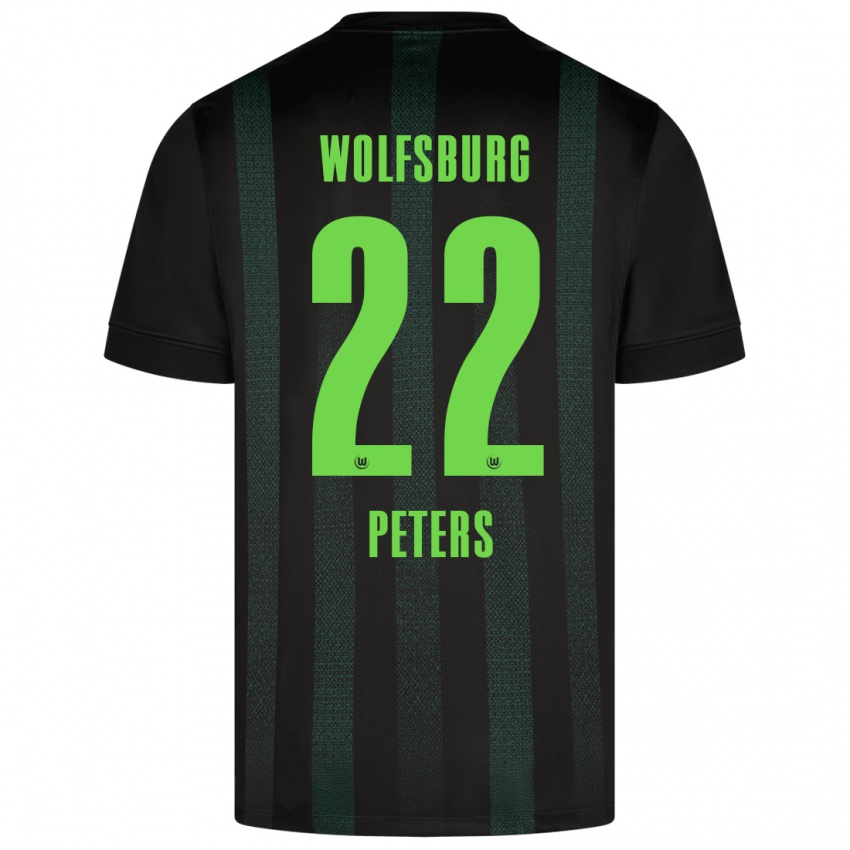 Hombre Camiseta Laurin Peters #22 Verde Oscuro 2ª Equipación 2024/25 La Camisa Perú