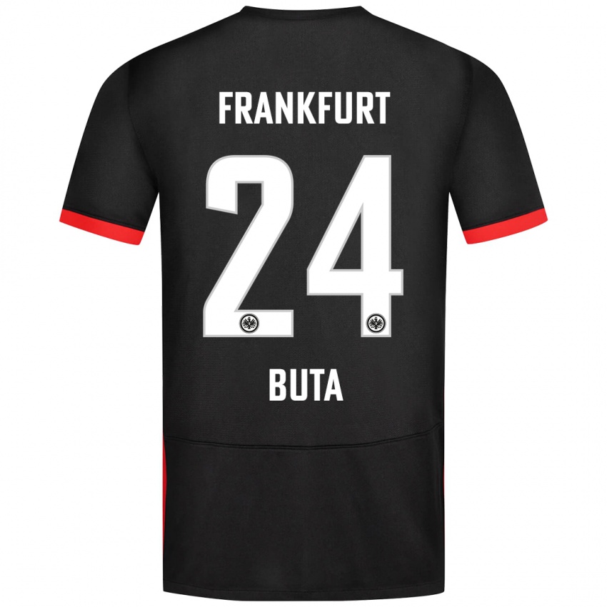 Hombre Camiseta Aurélio Buta #24 Negro 2ª Equipación 2024/25 La Camisa Perú