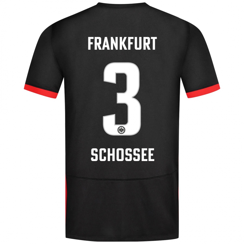 Hombre Camiseta Maurice Schossee #3 Negro 2ª Equipación 2024/25 La Camisa Perú