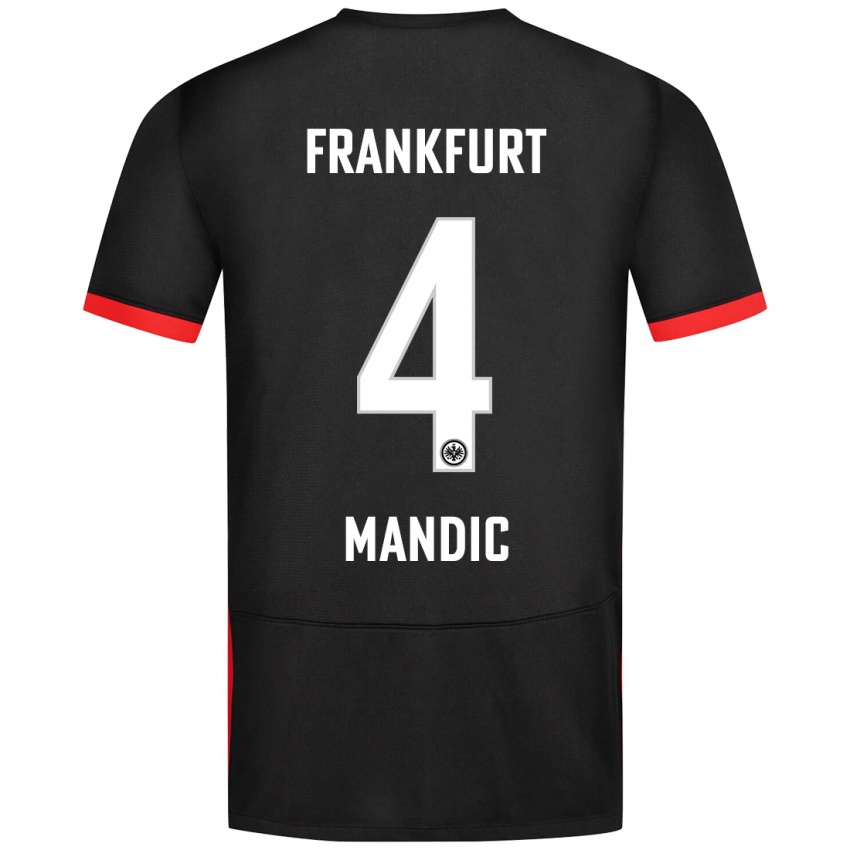 Hombre Camiseta Kristian Mandic #4 Negro 2ª Equipación 2024/25 La Camisa Perú