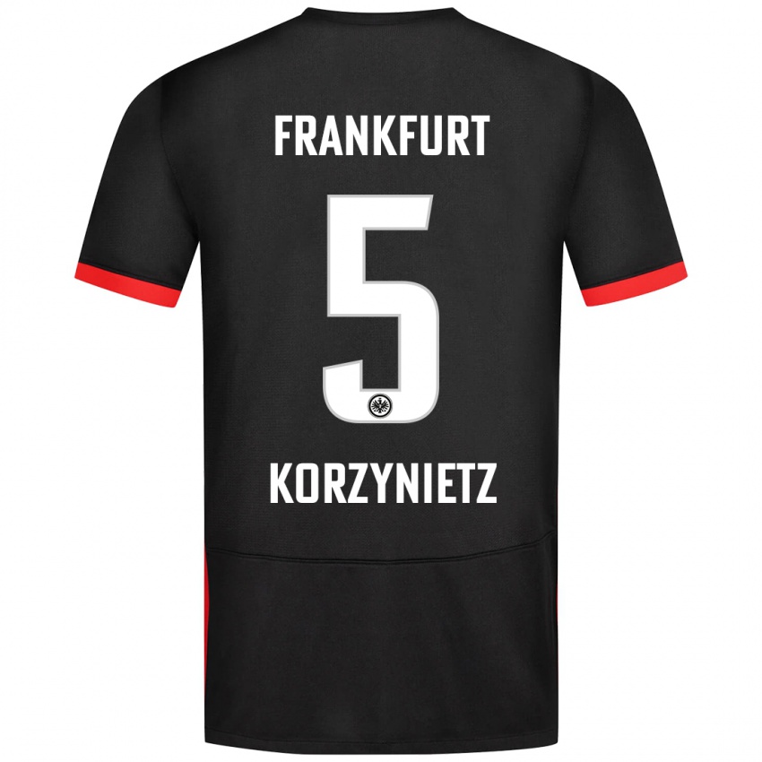 Hombre Camiseta Jaden Korzynietz #5 Negro 2ª Equipación 2024/25 La Camisa Perú