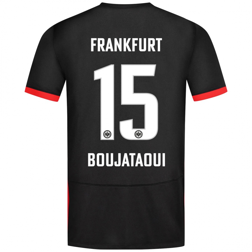 Hombre Camiseta Tarik Boujataoui #15 Negro 2ª Equipación 2024/25 La Camisa Perú