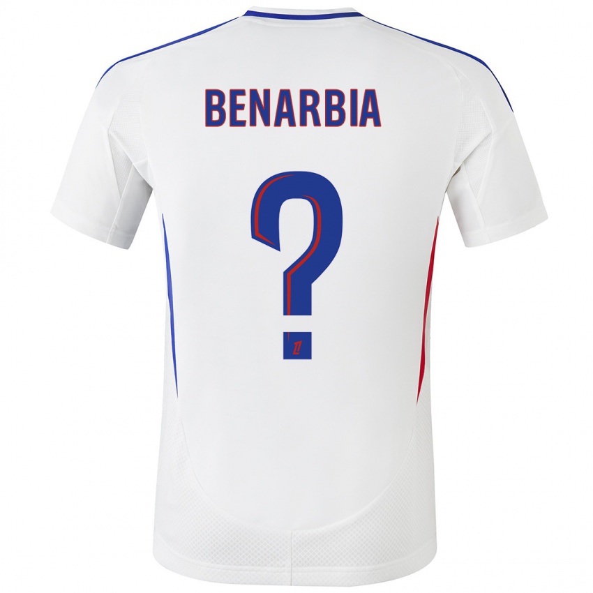 Mujer Camiseta Fares Benarbia #0 Blanco Azul 1ª Equipación 2024/25 La Camisa Perú