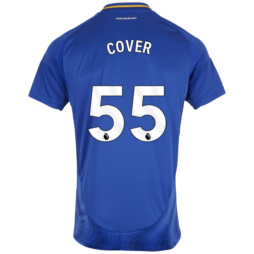 Mujer Camiseta Brandon Cover #55 Azul Blanco 1ª Equipación 2024/25 La Camisa Perú