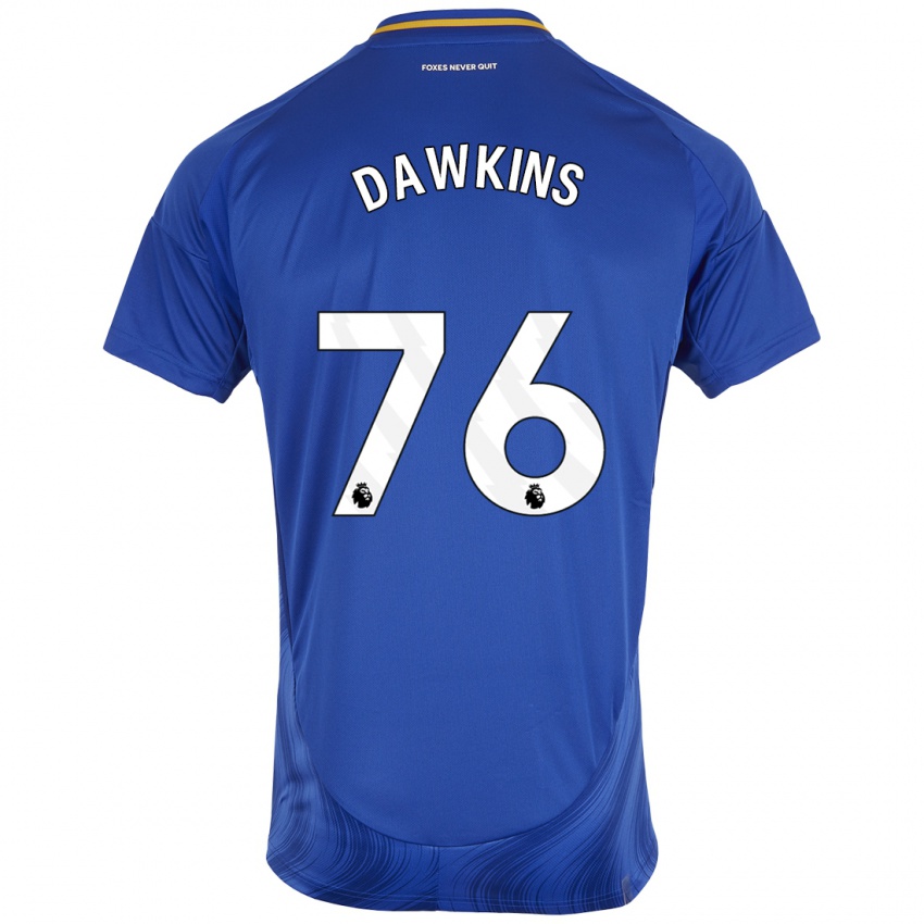 Mujer Camiseta Kartell Dawkins #76 Azul Blanco 1ª Equipación 2024/25 La Camisa Perú