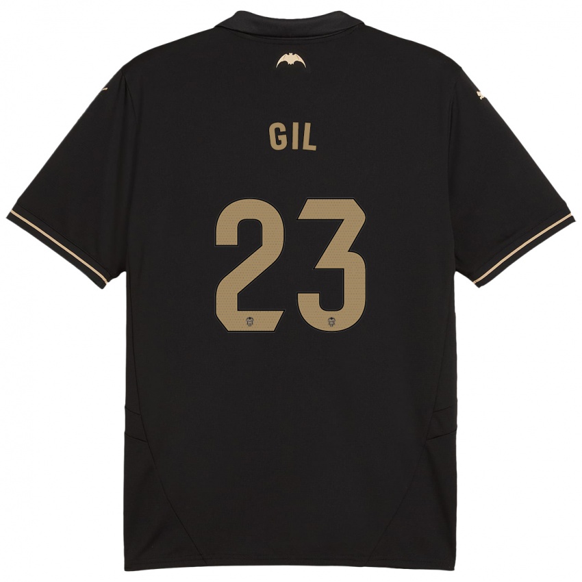 Mujer Camiseta Elena Gil #23 Negro 2ª Equipación 2024/25 La Camisa Perú