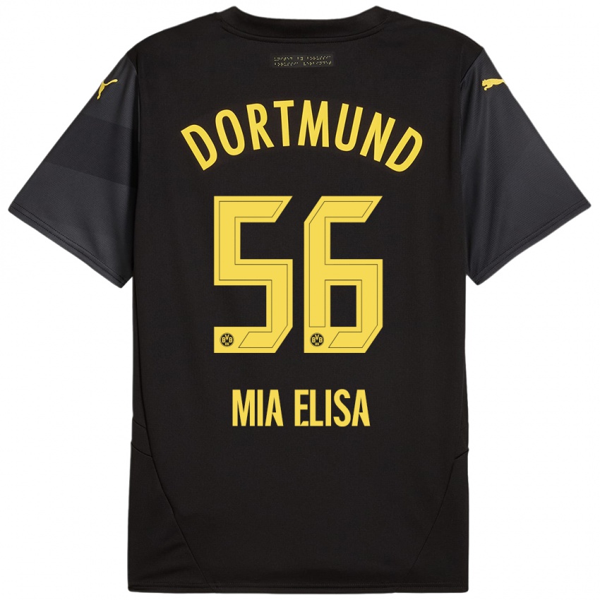 Mujer Camiseta Bomnuter Mia Elisa #56 Negro Amarillo 2ª Equipación 2024/25 La Camisa Perú