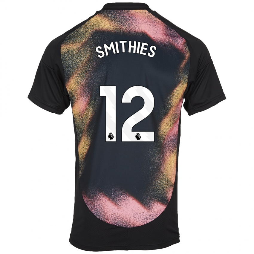 Mujer Camiseta Alex Smithies #12 Negro Blanco 2ª Equipación 2024/25 La Camisa Perú