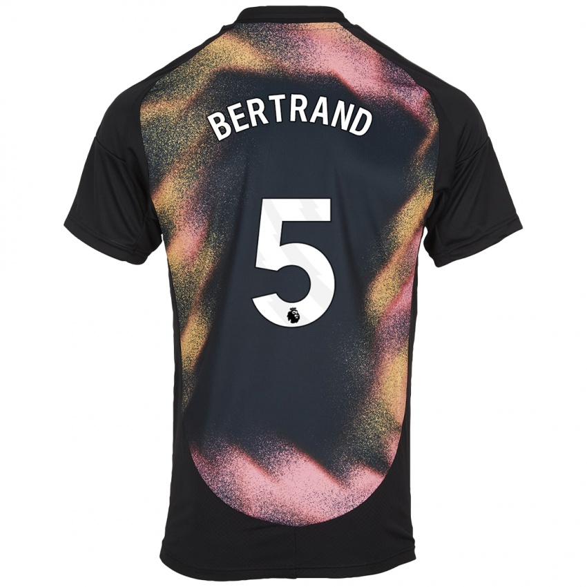 Mujer Camiseta Ryan Bertrand #5 Negro Blanco 2ª Equipación 2024/25 La Camisa Perú