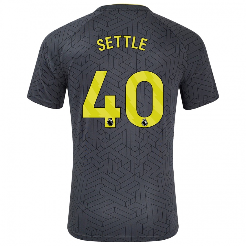 Mujer Camiseta Macy Settle #40 Negro Amarillo 2ª Equipación 2024/25 La Camisa Perú