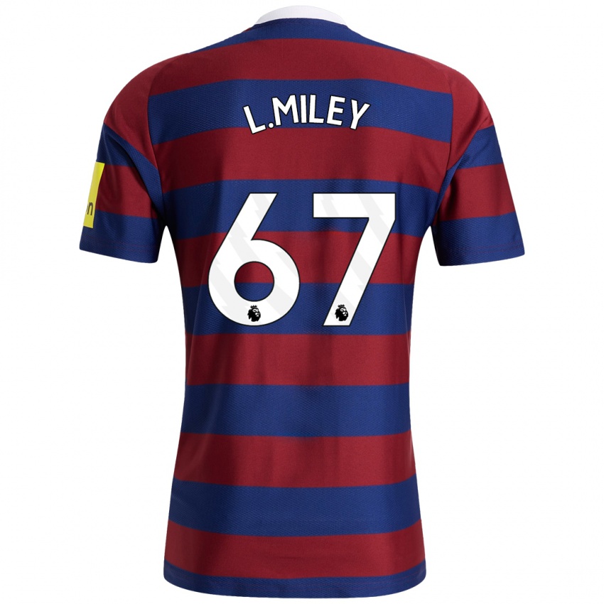 Mujer Camiseta Lewis Miley #67 Burdeos Azul Marino 2ª Equipación 2024/25 La Camisa Perú