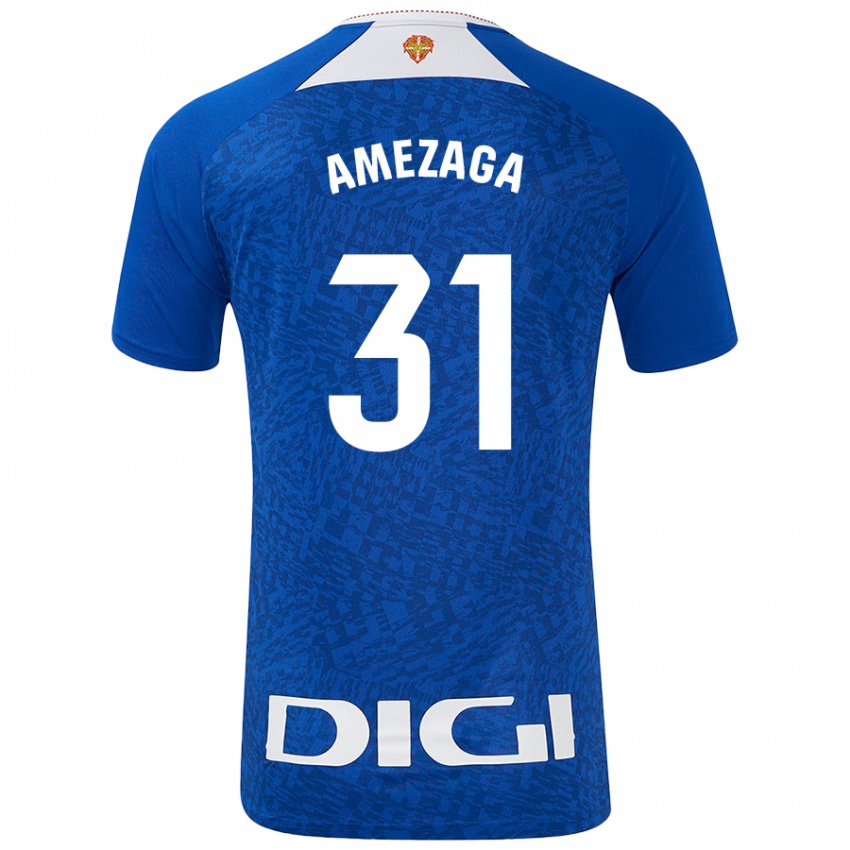 Mujer Camiseta Jone Amezaga #31 Azul Real 2ª Equipación 2024/25 La Camisa Perú