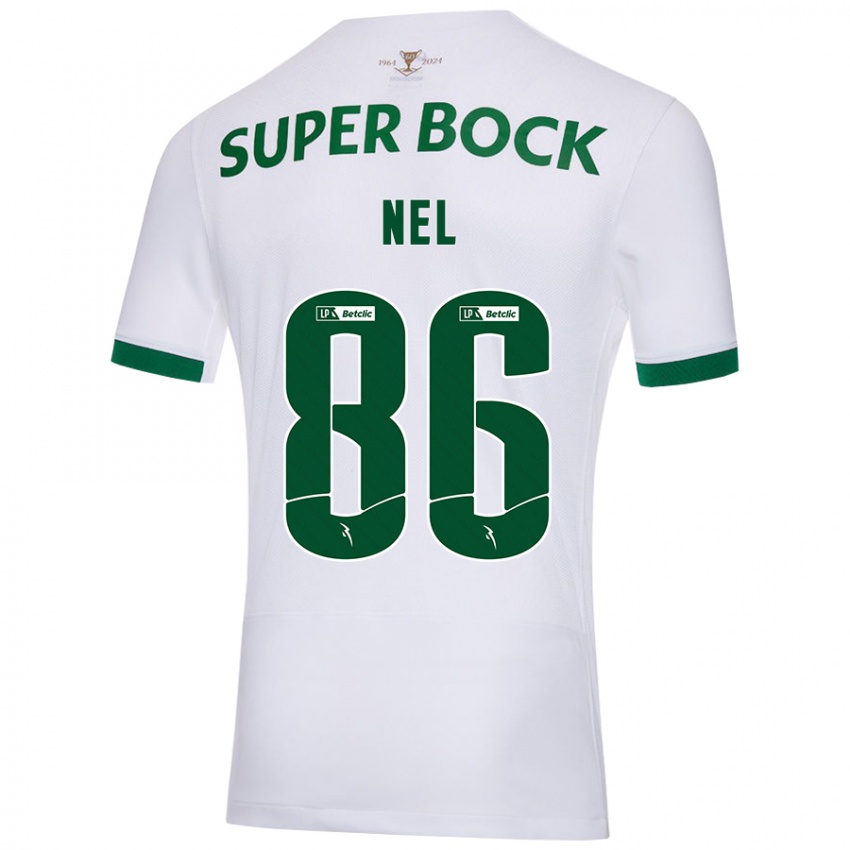 Mujer Camiseta Rafael Nel #86 Blanco Verde 2ª Equipación 2024/25 La Camisa Perú