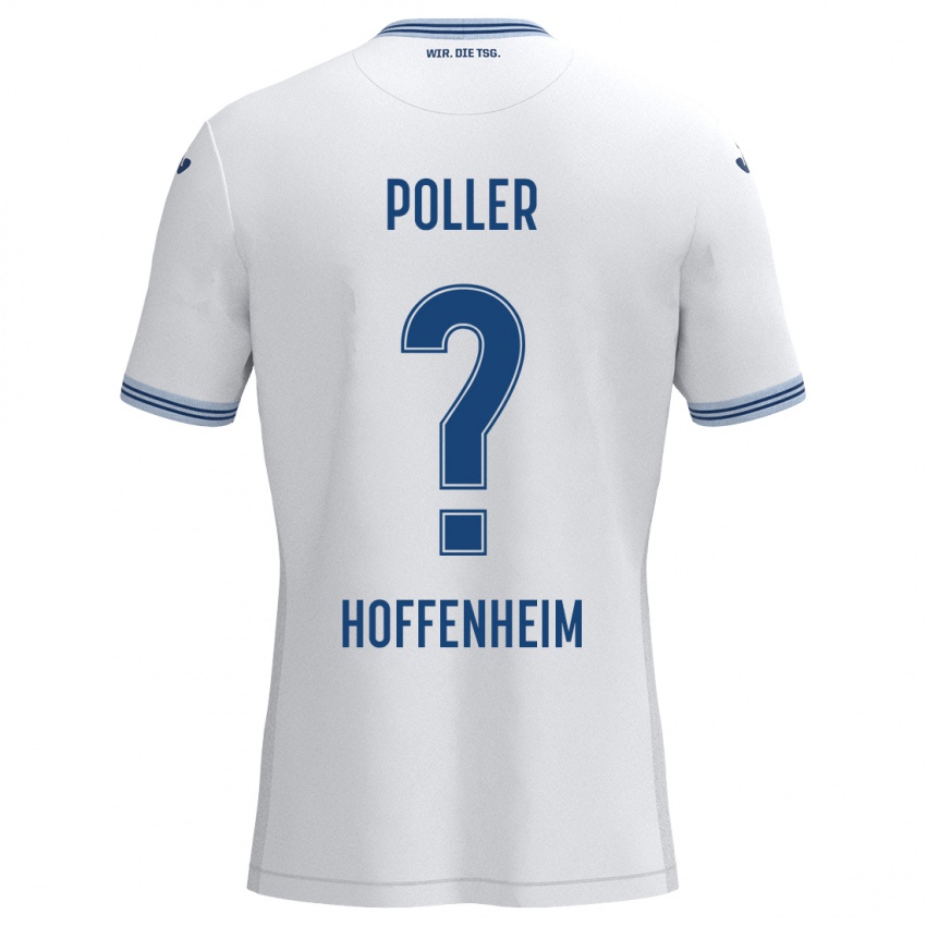 Mujer Camiseta Tiago Poller #0 Blanco Azul 2ª Equipación 2024/25 La Camisa Perú