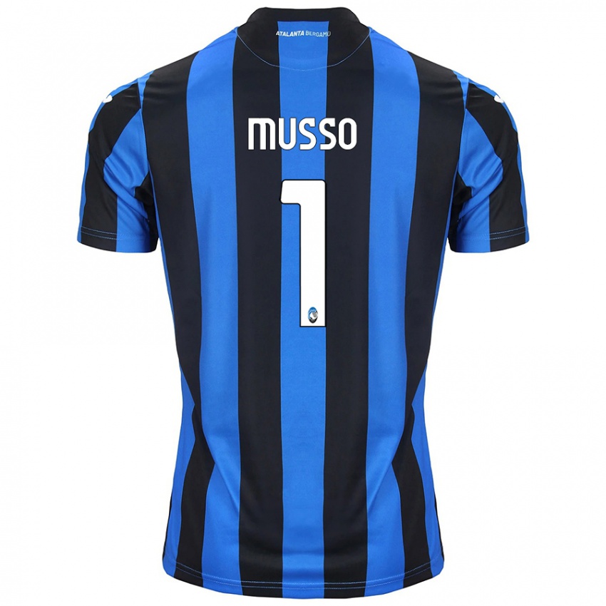 Niño Camiseta Juan Musso #1 Azul Negro 1ª Equipación 2024/25 La Camisa Perú