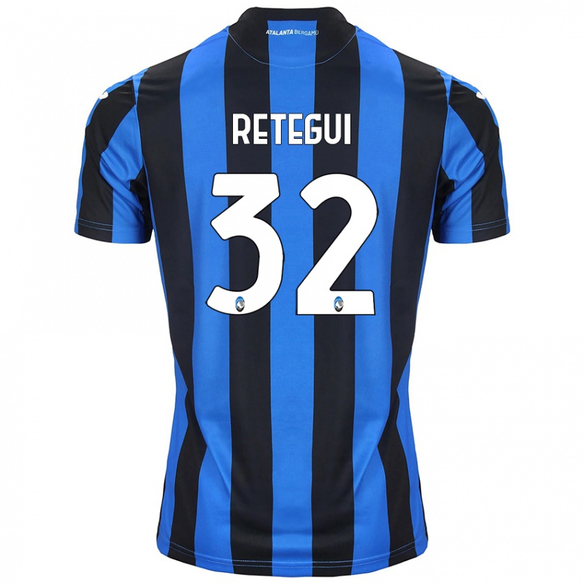 Niño Camiseta Mateo Retegui #32 Azul Negro 1ª Equipación 2024/25 La Camisa Perú