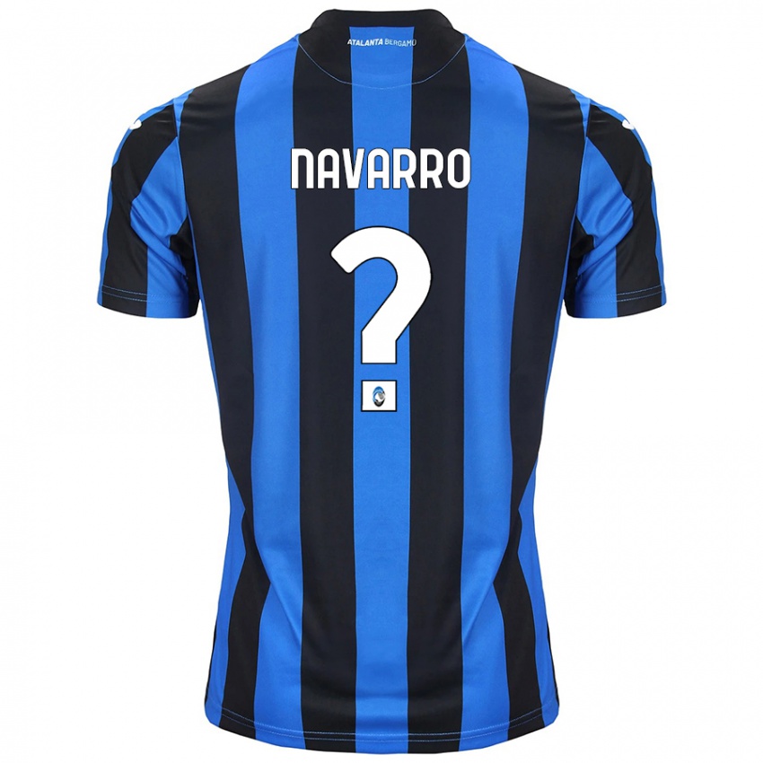 Niño Camiseta Albert Navarro #0 Azul Negro 1ª Equipación 2024/25 La Camisa Perú