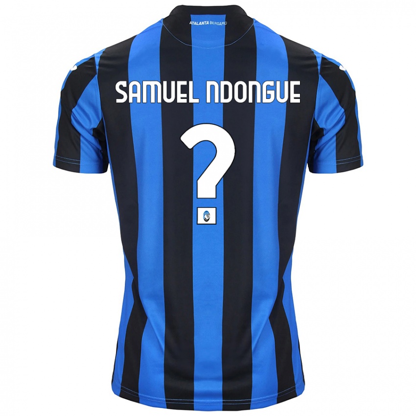 Niño Camiseta Frederick Samuel Ndongue #0 Azul Negro 1ª Equipación 2024/25 La Camisa Perú