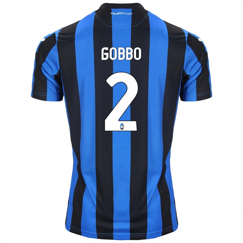 Niño Camiseta Luca Gobbo #2 Azul Negro 1ª Equipación 2024/25 La Camisa Perú