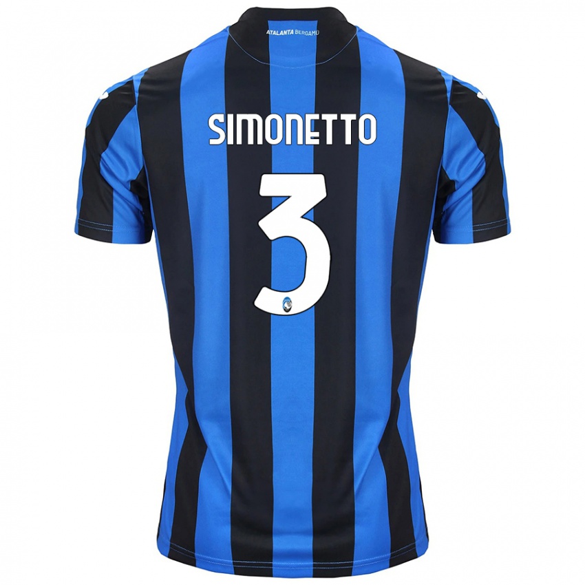 Niño Camiseta Federico Simonetto #3 Azul Negro 1ª Equipación 2024/25 La Camisa Perú