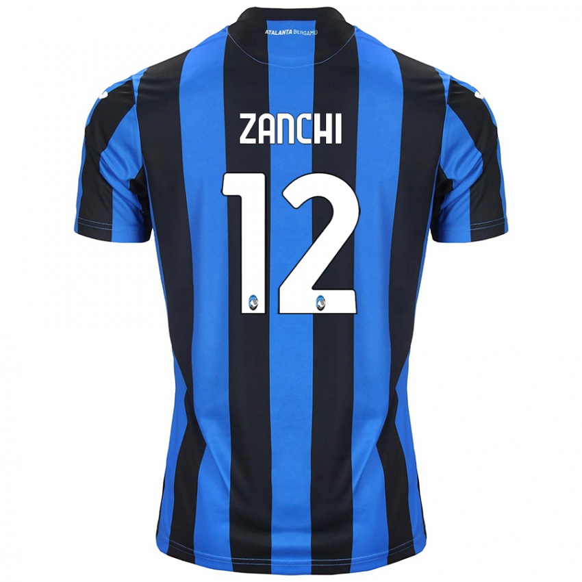 Niño Camiseta Edoardo Zanchi #12 Azul Negro 1ª Equipación 2024/25 La Camisa Perú