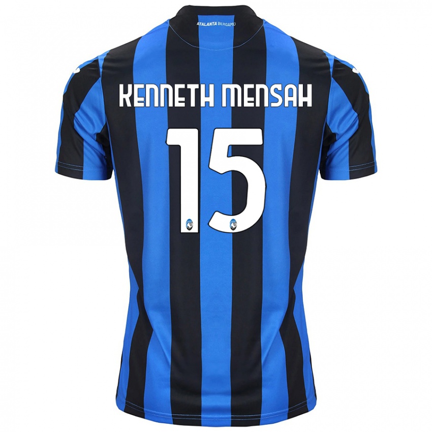 Niño Camiseta Anthony Kenneth Mensah #15 Azul Negro 1ª Equipación 2024/25 La Camisa Perú