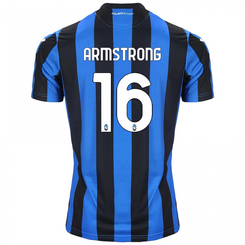 Niño Camiseta Daniel Armstrong #16 Azul Negro 1ª Equipación 2024/25 La Camisa Perú