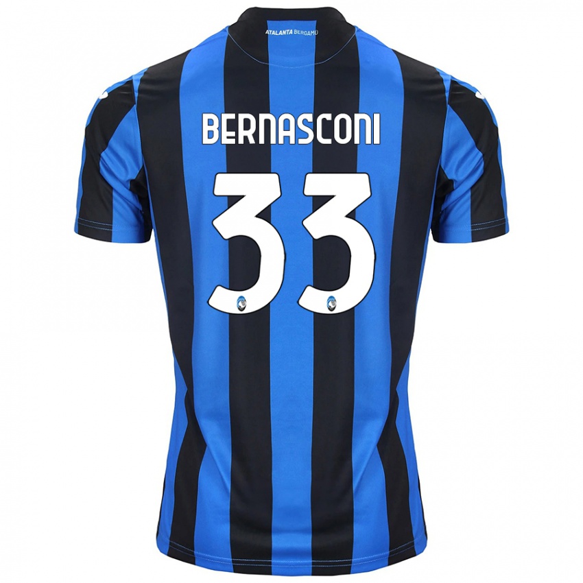 Niño Camiseta Lorenzo Bernasconi #33 Azul Negro 1ª Equipación 2024/25 La Camisa Perú