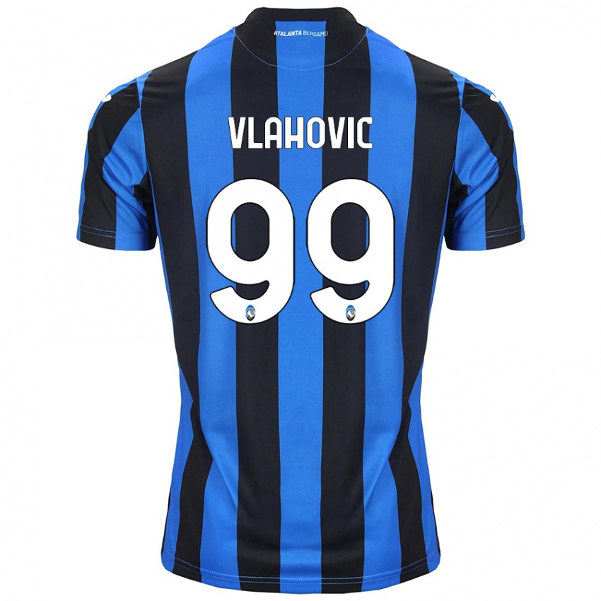 Niño Camiseta Vanja Vlahovic #99 Azul Negro 1ª Equipación 2024/25 La Camisa Perú