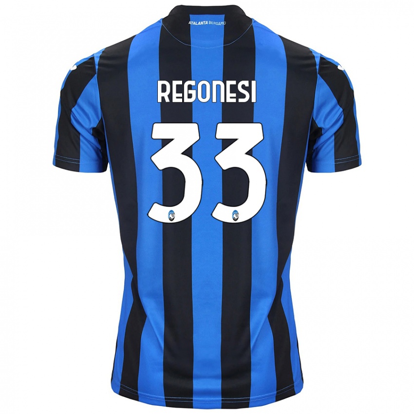 Niño Camiseta Iacopo Regonesi #33 Azul Negro 1ª Equipación 2024/25 La Camisa Perú