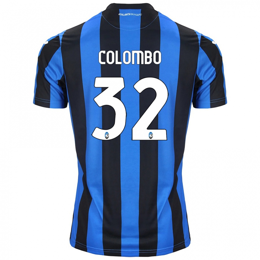 Niño Camiseta Matteo Colombo #32 Azul Negro 1ª Equipación 2024/25 La Camisa Perú