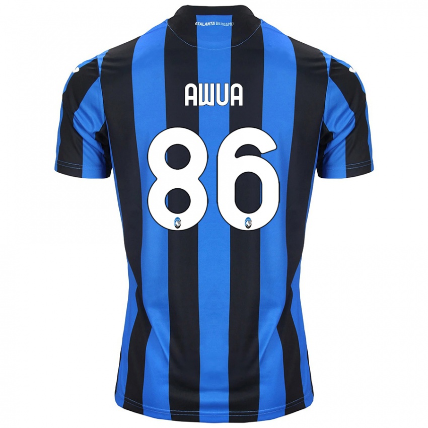 Niño Camiseta Theophilus Awua #86 Azul Negro 1ª Equipación 2024/25 La Camisa Perú