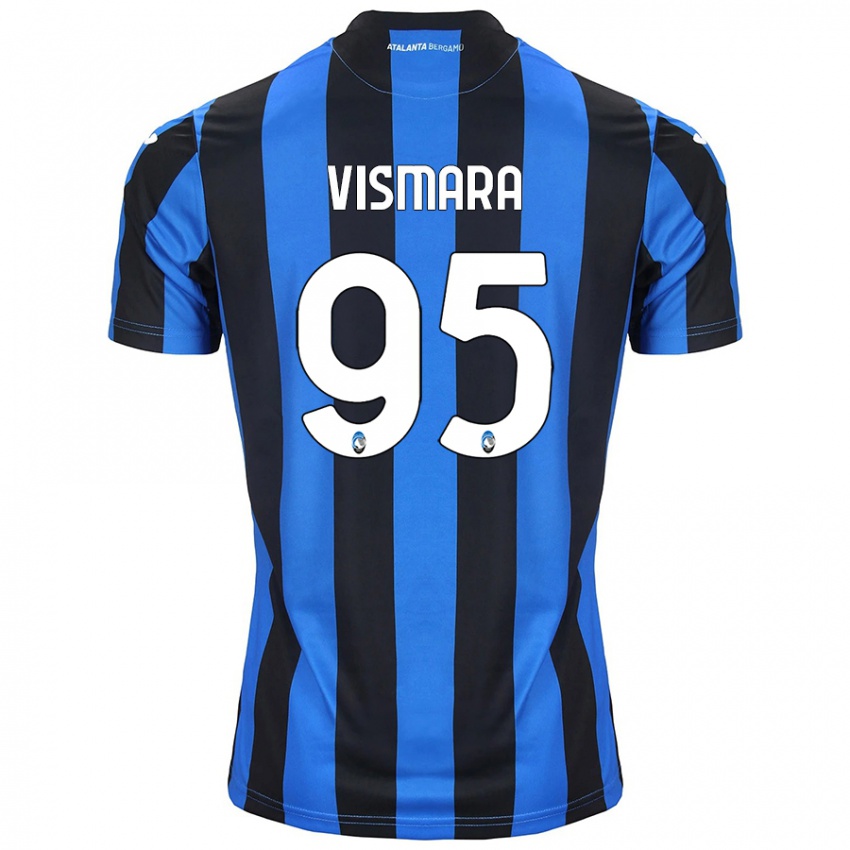 Niño Camiseta Paolo Vismara #95 Azul Negro 1ª Equipación 2024/25 La Camisa Perú