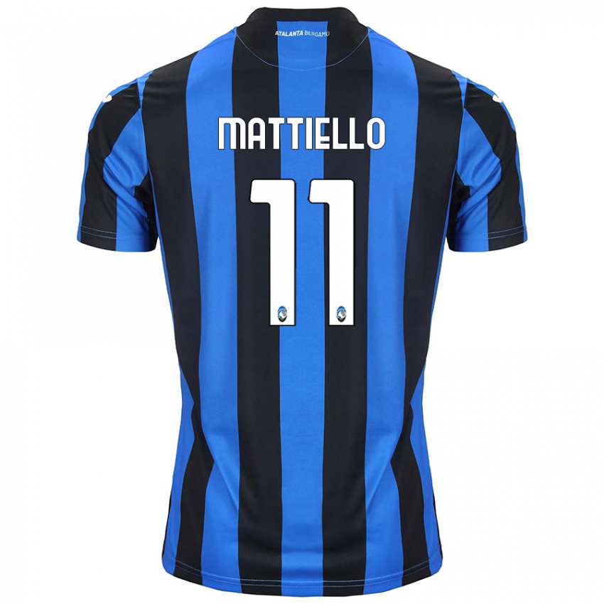 Niño Camiseta Federico Mattiello #11 Azul Negro 1ª Equipación 2024/25 La Camisa Perú