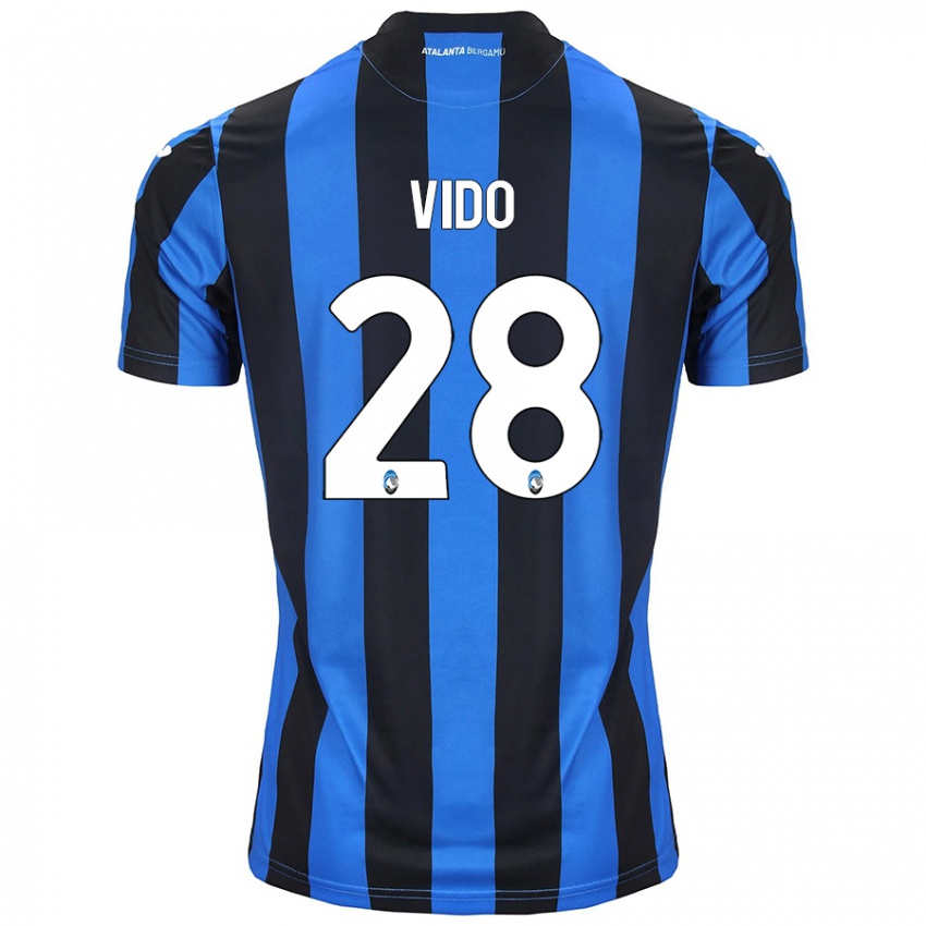 Niño Camiseta Luca Vido #28 Azul Negro 1ª Equipación 2024/25 La Camisa Perú