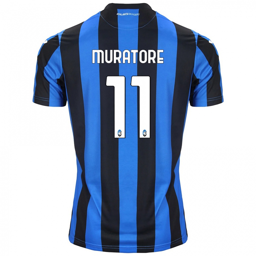 Niño Camiseta Simone Muratore #11 Azul Negro 1ª Equipación 2024/25 La Camisa Perú