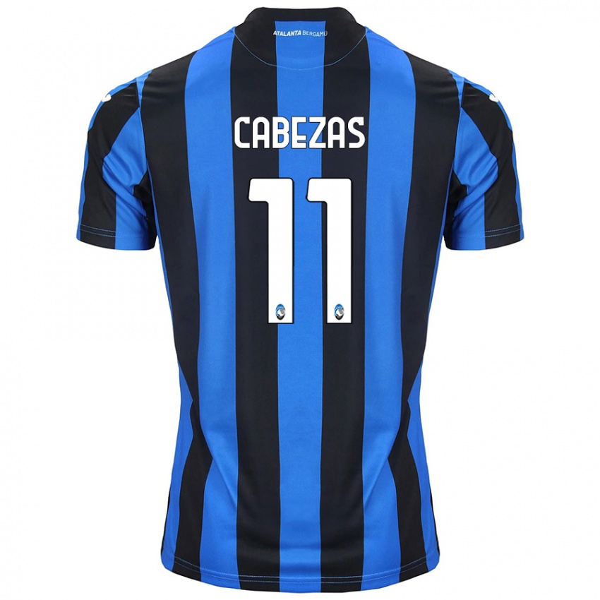 Niño Camiseta Bryan Cabezas #11 Azul Negro 1ª Equipación 2024/25 La Camisa Perú