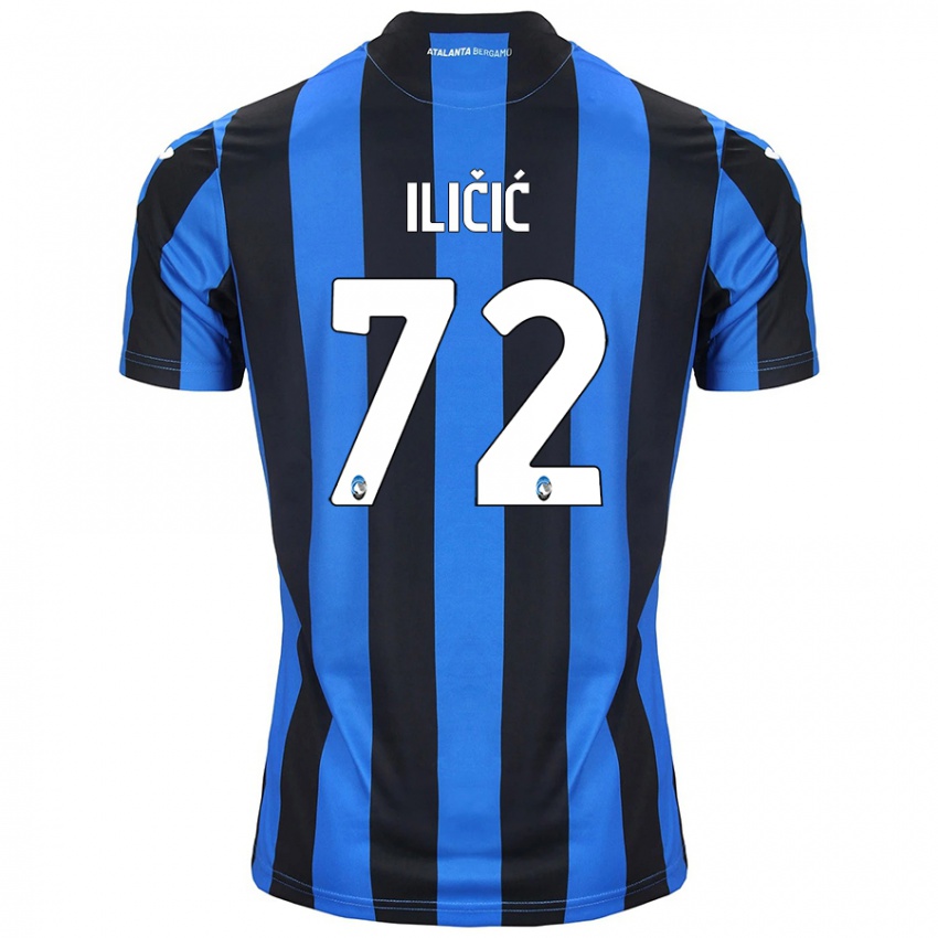 Niño Camiseta Josip Ilicic #72 Azul Negro 1ª Equipación 2024/25 La Camisa Perú