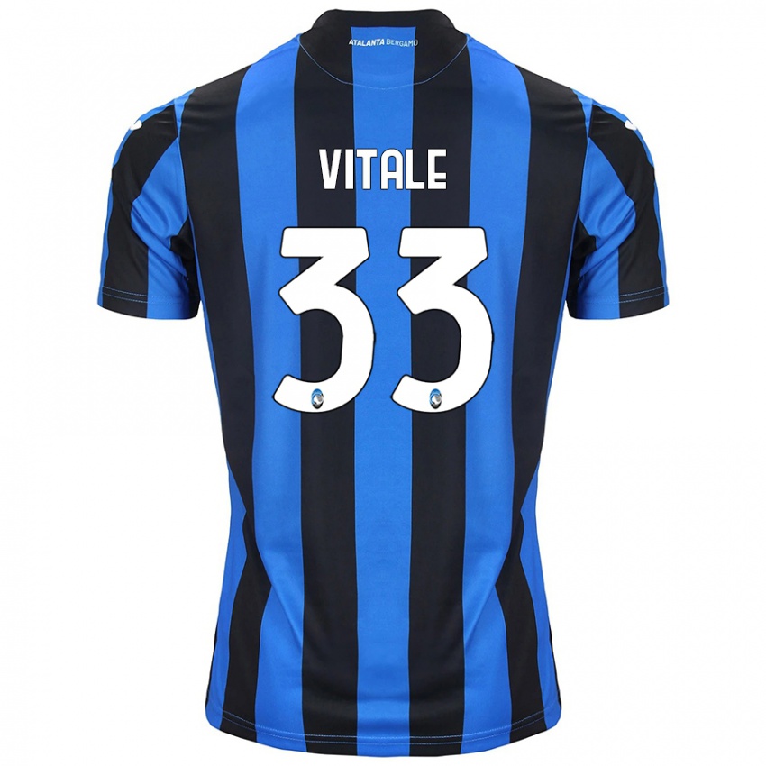 Niño Camiseta Francesca Vitale #33 Azul Negro 1ª Equipación 2024/25 La Camisa Perú