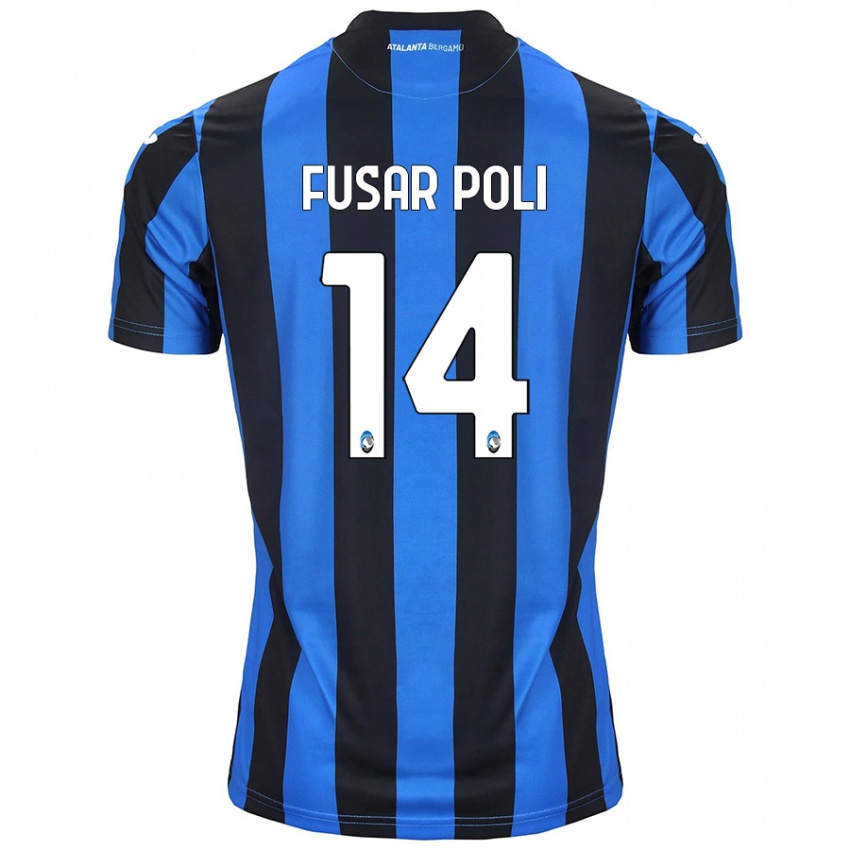 Niño Camiseta Giulia Fusar Poli #14 Azul Negro 1ª Equipación 2024/25 La Camisa Perú