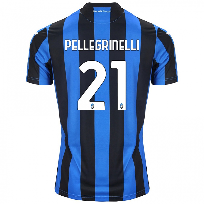 Niño Camiseta Giorgia Pellegrinelli #21 Azul Negro 1ª Equipación 2024/25 La Camisa Perú