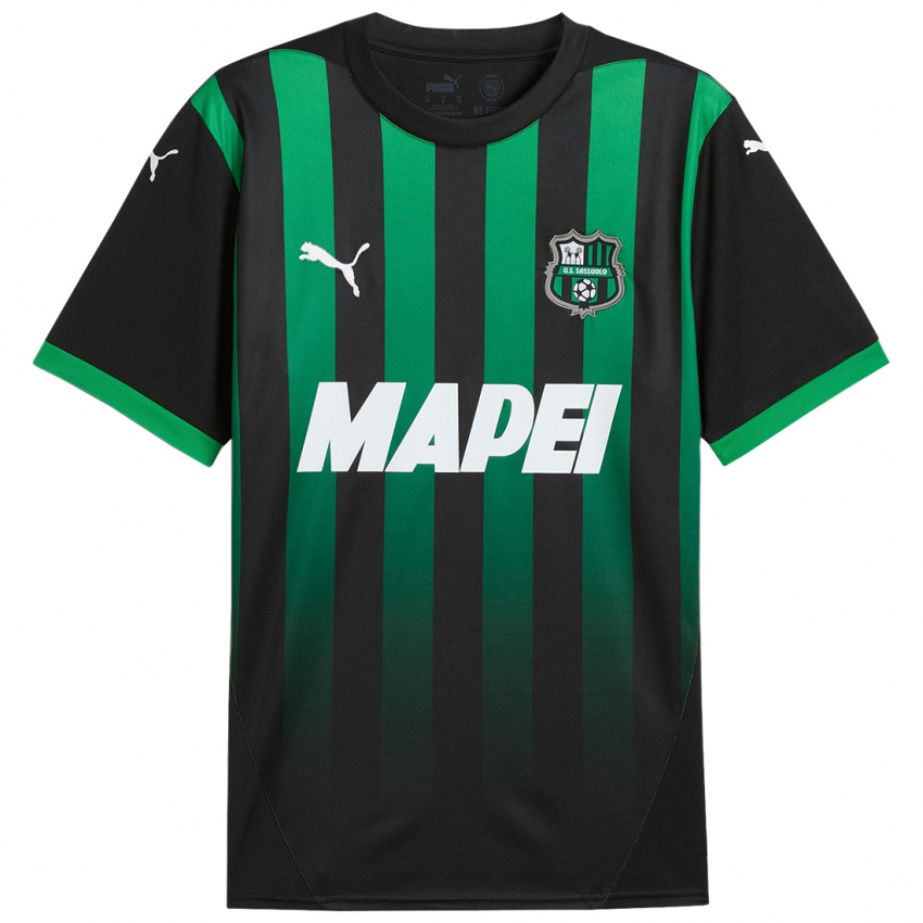 Niño Camiseta Cristian Volpato #7 Negro Verde Oscuro 1ª Equipación 2024/25 La Camisa Perú