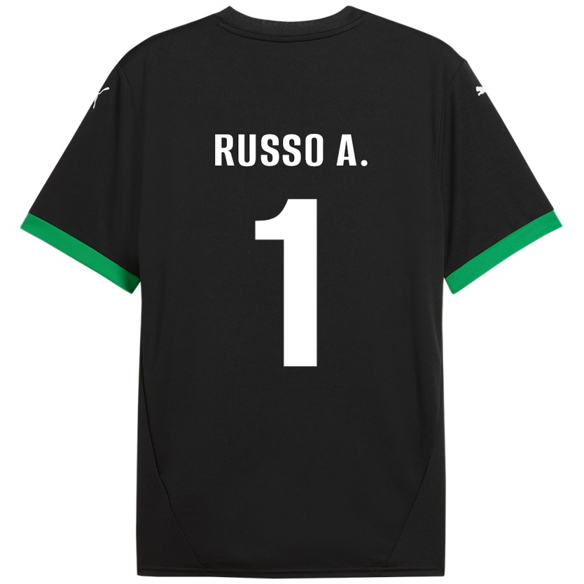 Niño Camiseta Alessandro Russo #1 Negro Verde Oscuro 1ª Equipación 2024/25 La Camisa Perú