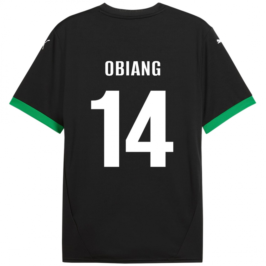 Niño Camiseta Pedro Obiang #14 Negro Verde Oscuro 1ª Equipación 2024/25 La Camisa Perú