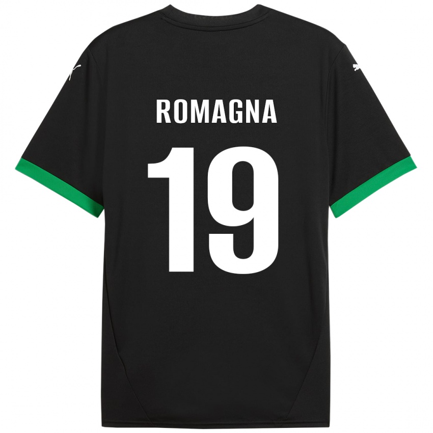 Niño Camiseta Filippo Romagna #19 Negro Verde Oscuro 1ª Equipación 2024/25 La Camisa Perú