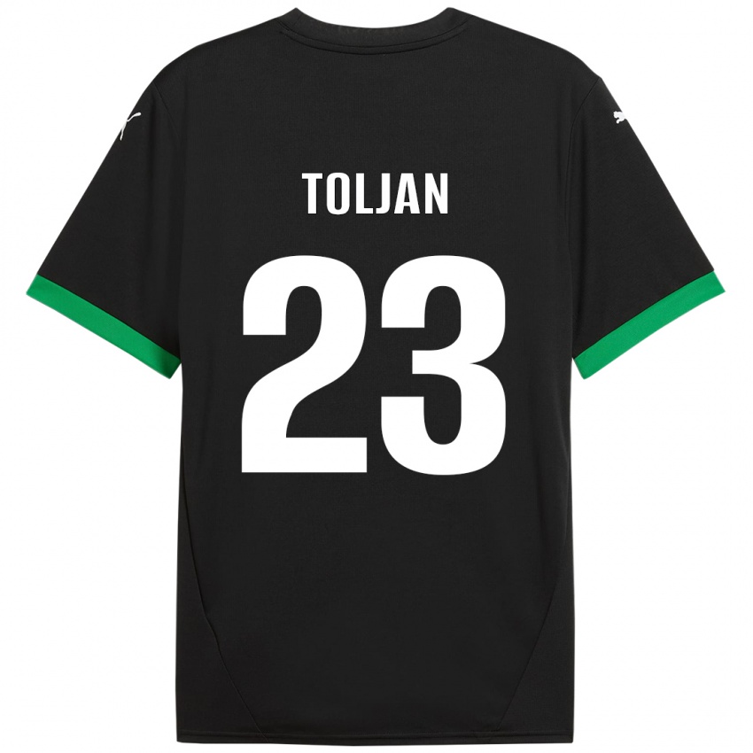 Niño Camiseta Jeremy Toljan #23 Negro Verde Oscuro 1ª Equipación 2024/25 La Camisa Perú