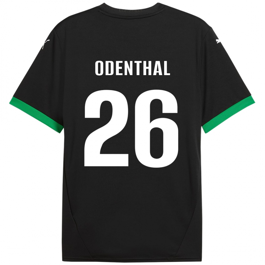 Niño Camiseta Cas Odenthal #26 Negro Verde Oscuro 1ª Equipación 2024/25 La Camisa Perú